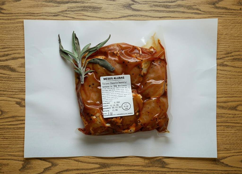 vištienos šlaunelių mėsa medaus ir BBQ marinate ~700 g.