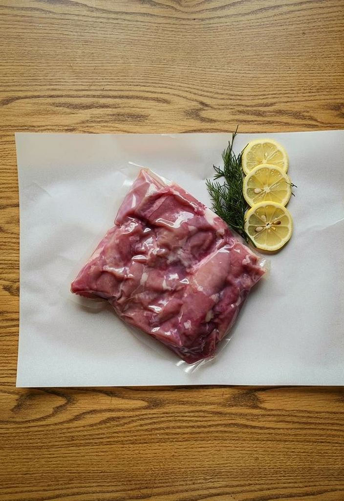 vištienos šlaunelių mėsa be odos be kaulo 0,7 kg